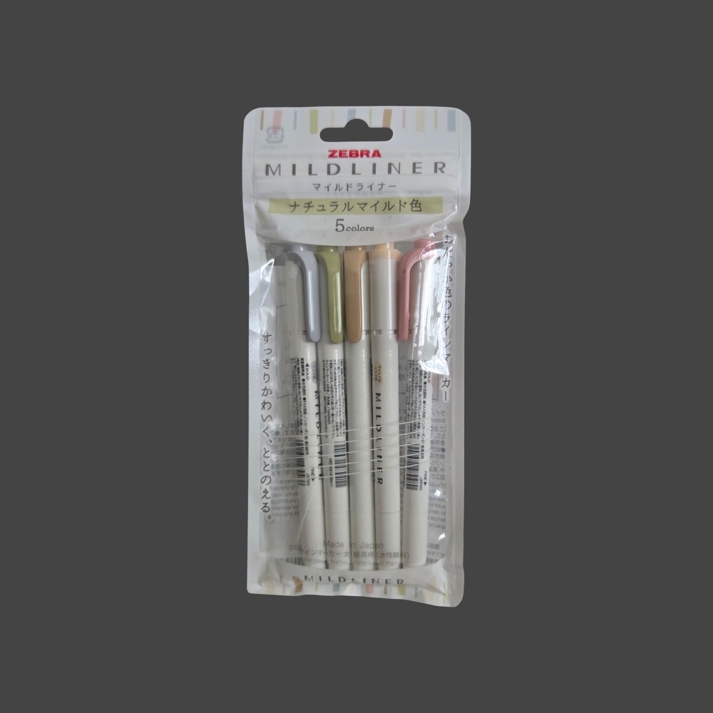 Zebra Mildliner Natural Color 5 Pack Double Ended Highlighter WKT7-5C-NTC‎ Japan